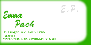 emma pach business card